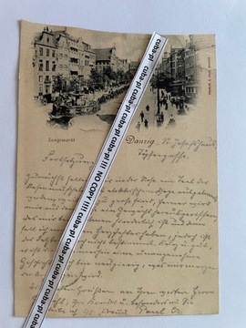 Gdańsk Długi Targ Danzig Langemarkt 1897r