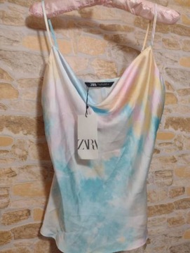 (40/L) ZARA/ Pastelowa bluzka z Madrytu, NOWA 