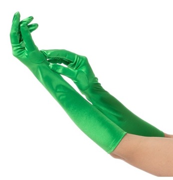 Rękawiczki długie, zielone STYLEX PARTY