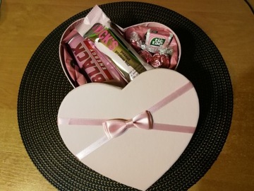 Różowe Serce box słodycze dla Niej Dzień Kobiet 