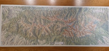 Mapa ścienna Tatry Polskie i Słowackie - UNIKAT