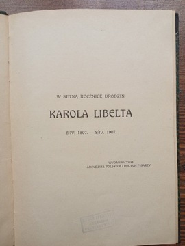 Libelt, O miłości Ojczyzny, 1907