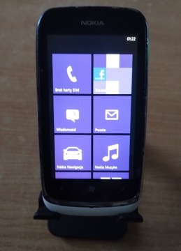 Nokia 610 biało - srebrna 