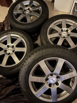 4 koła Alu 5x120 z zimówkami Goodyear 235/55/R17