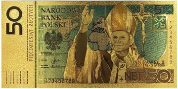 Banknot Kolekcjonerski 50 złoty Jan Paweł II
