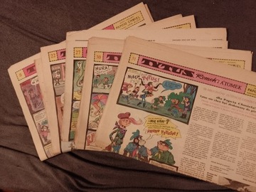 ŚWIAT MŁODYCH z 1987 x 5 + DODATKI komiks TYTUS