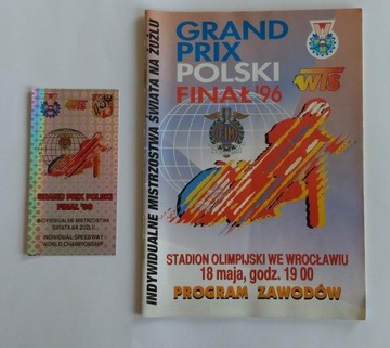 GP Polski 97 Wrocław program + bilet żużel 
