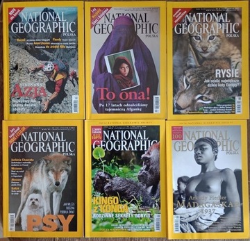 National Geographic z lat 2000 - 2008 6 szt