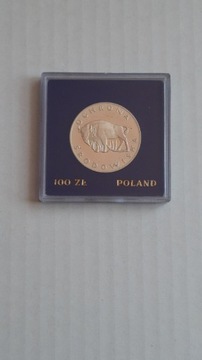 100 Żubr 1977 w orginalnym pudełku z PRL stan L