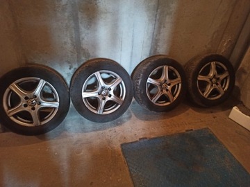 4 Alufelgi 16 5x112 VW Audi Seat Merc 4 opony Con