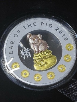 Rok Świni Chiński Kalendarz 1$ Niue 2019