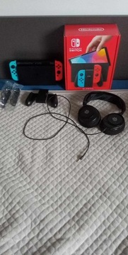 Konsola Nintendo switch oled+ słuchawki steelseries arctis nova 1 czarne 