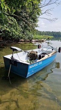 Łódka łódź silnik Rhino przyczepa akum.wiosła 