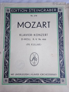 Nuty Mozart koncert D-moll