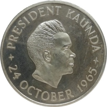 Zambia 5 shillings 1965, KM#4
