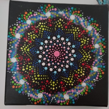 Mandala, obraz, dot painting, rękodzieło, prezent