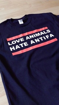 Koszulka Love Animals Hate Antifa Skinhead