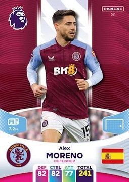 Alex Moreno 52 Karta Panini Premier League 2024