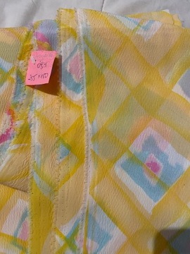 t094 tkanina żółta kwadraty 255 na 150 cm