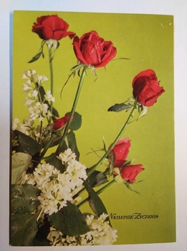 Kwiaty róże kompozycja fot. Malinowski 1980