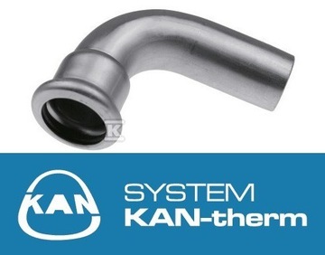 Kolano nyplowe 90 stopni KAN-therm Inox - 76,1