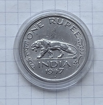 #401 Indie brytyjskie 1 rupia 1947 Bombaj