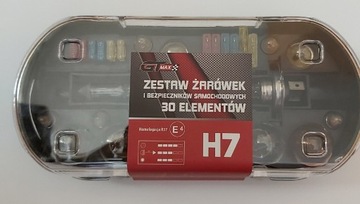 Zestaw żarówek i bezpieczników H7 (30 elementów)