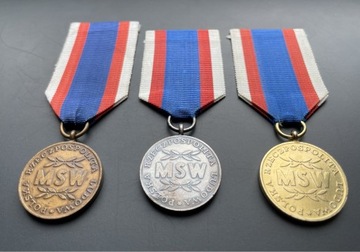 Komplet medali MSW W służbie narodu PRL Milicja