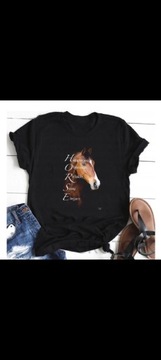 Koszulka koń konie t-shirt damska męska L 