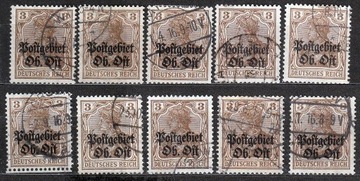ON, Fi 18, 1 znaczek z serii Postgebiet Ob. Ost.