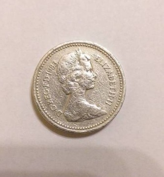 Moneta 1 Funt brytyjski z 1983 r.