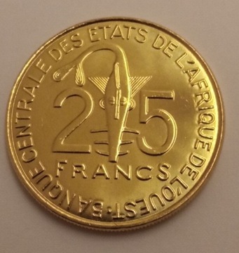 Afryka Zachodnia 25 francs 2023