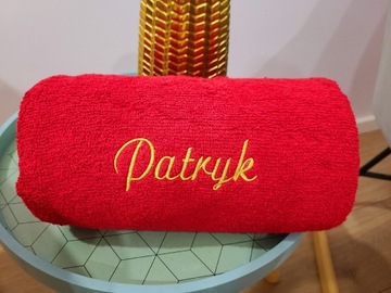 Ręcznik z haftem 70x140 kąpielowy imię prezent