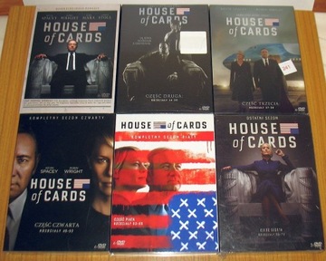 House Of Cards. 6 sezonów. 2 x folia. 