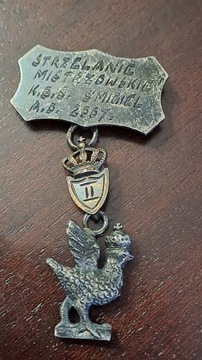 Odznaka Bractwo Kurkowe originalna srebro Śmigiel 
