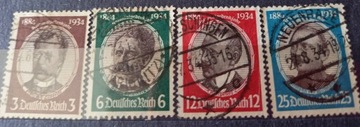 Znaczki pocztowe Deutsche Reich z 1934r,-rocznice 