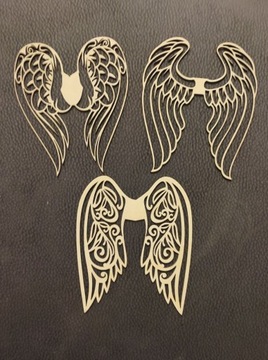 Skrzydła anioła,makrama, decoupage 12 cm