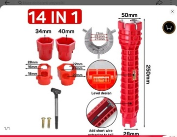 Klucz do montażu baterii, wężyków w zlewozmywakach