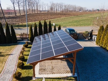 Wiata garażowa CARPORT Fotowoltaika 5kW + montaż