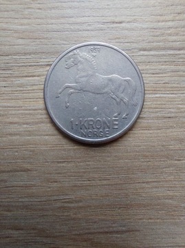 Norwegia 1 krone 1959 stan III koń