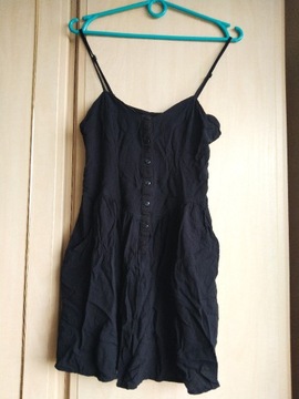 Czarna krótka sukienka na ramiączkach H&M 38 M