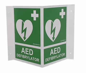 Znak informacyjny AED 3D 