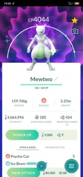 Pokemon go Shiny Mewtwo 40lvlWymianaTrade 30 days