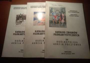 Katalogi zbiorów filokartystyka 1999-2001 3 szt