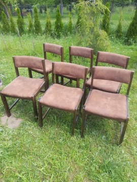 4 krzesła Nysa retro vintage PRL 