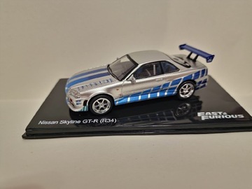 Nissan Skyline r34 1999 model 1:43 deagostini 