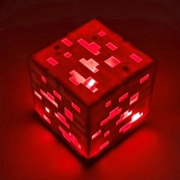 LAMPKA MINECRAFT BLOK CZERWONA