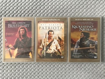 "Złota Kolekcja": Braveheart, Patriota, Królestwo niebieskie 3 DVD
