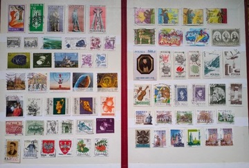 Zestaw znaczków pocztowych 69 sztuk 