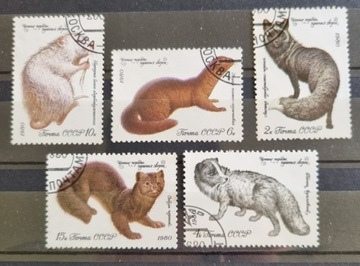 Rosja ZSRR fauna gryzonie piękna seria STEMPEL